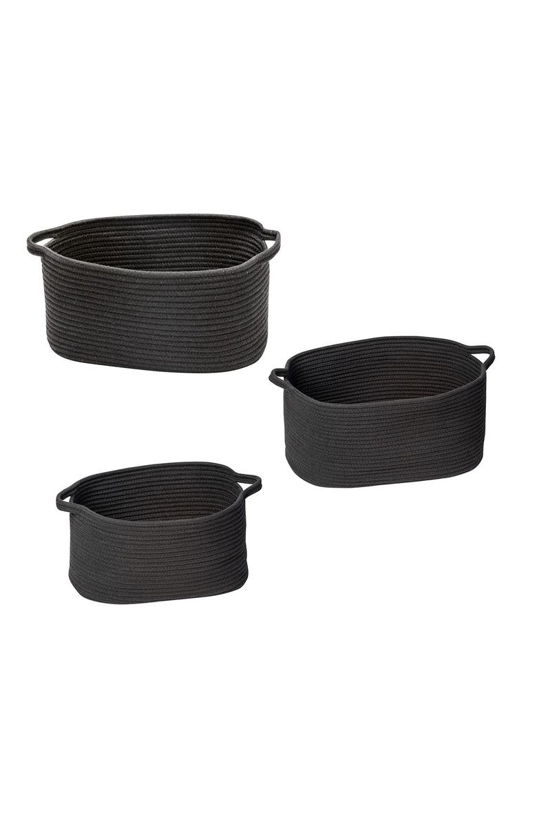 HONEY-CAN-DO Cotton Coil 3-Piece Basket Set, Alternate, color, 