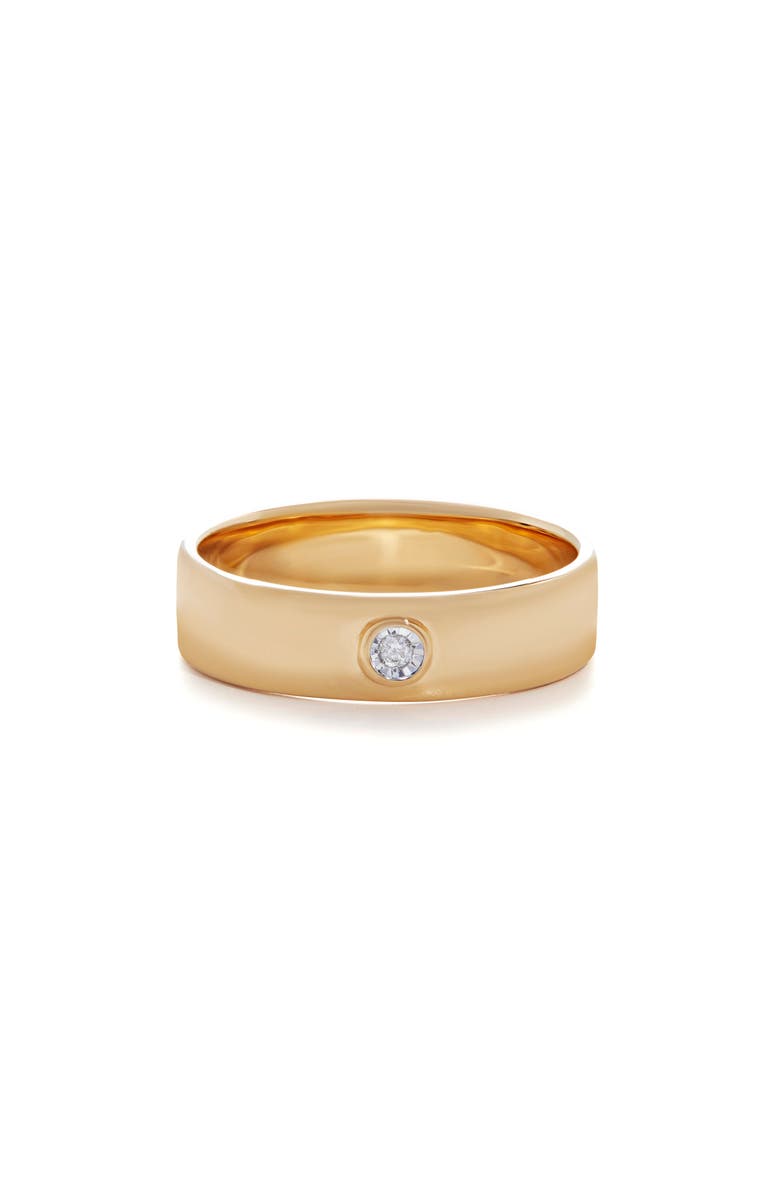 Monica Vinader Lab Grown Diamond Essential Band Ring, Main, color, Yellow Gold