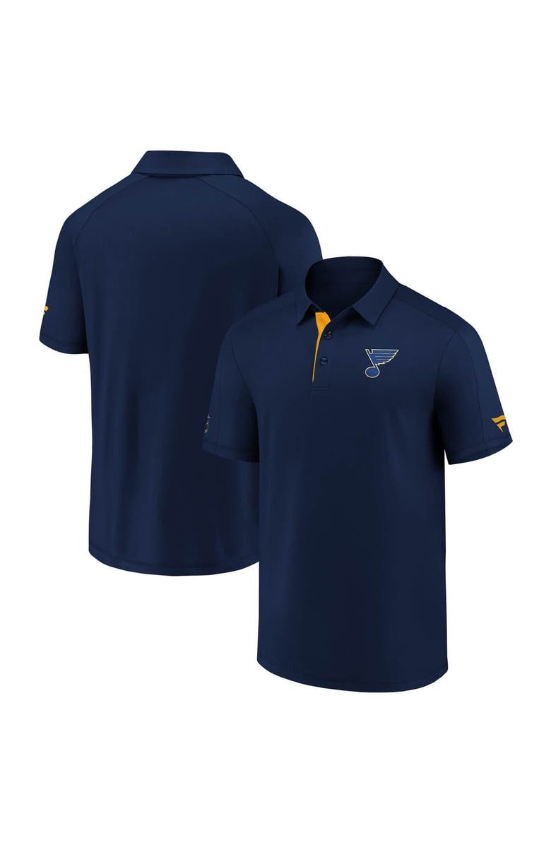FANATICS Men's Fanatics Branded Navy St. Louis Blues Authentic Pro Locker Room Polo, Alternate, color, Navy