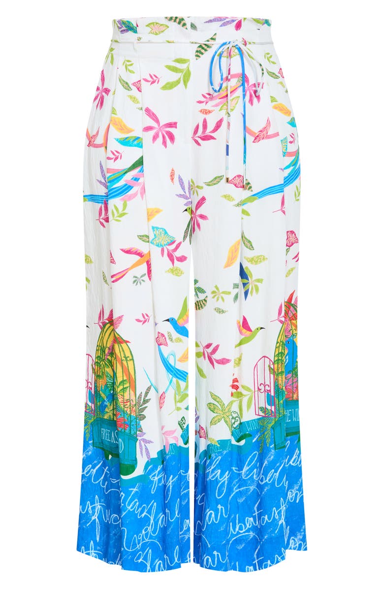 City Chic Free Spirit Paperbag Waist Wide Leg Pants, Alternate, color, 