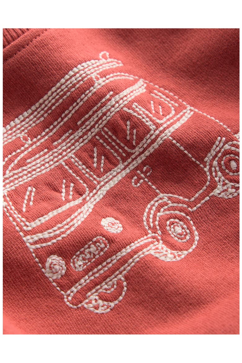 Embroidered Cotton Sweatshirt, Alternate, color, JAM RED CAMPERVAN