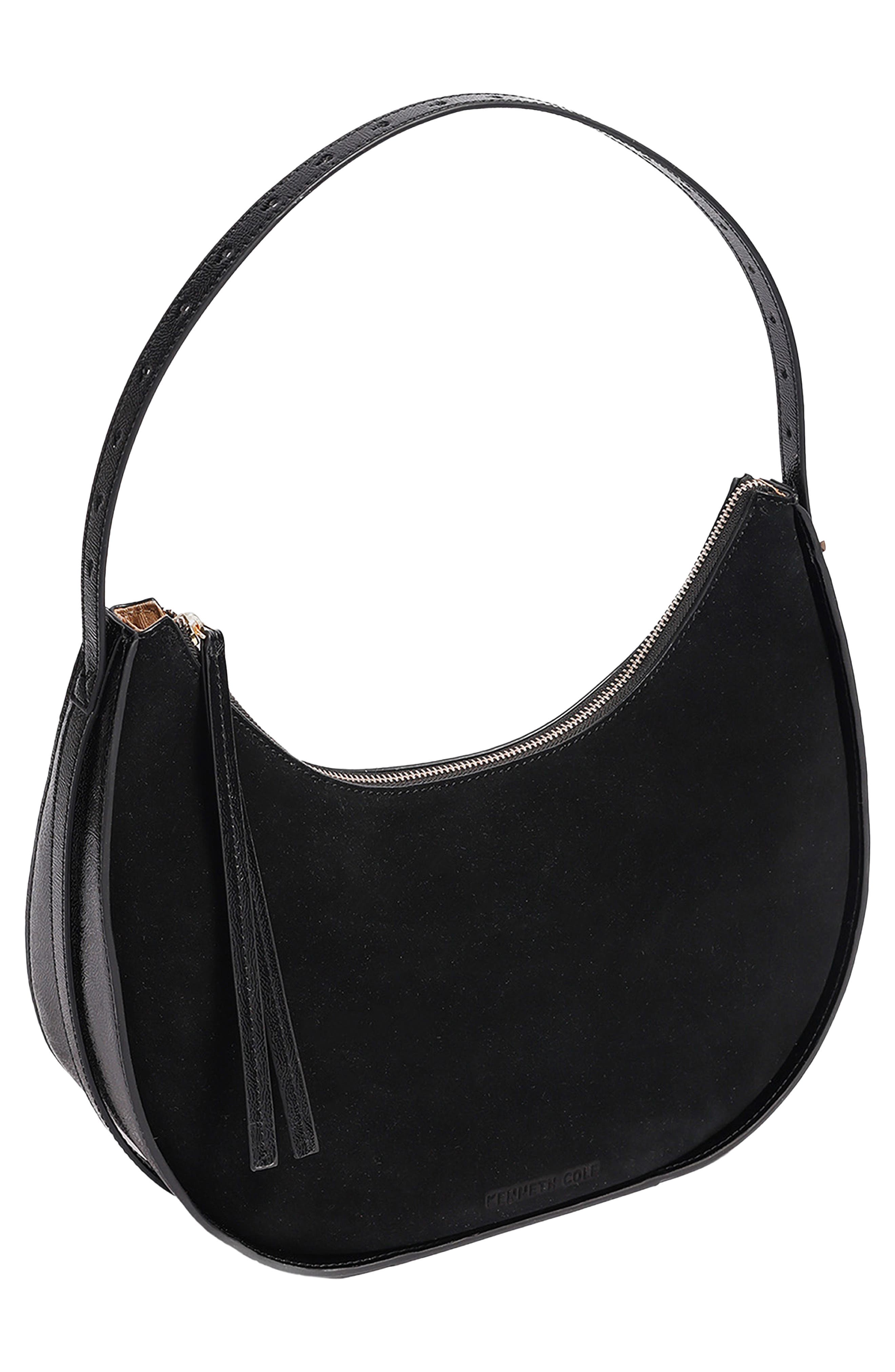 Chelsea Medium Leather Hobo, Alternate, color, BLACK