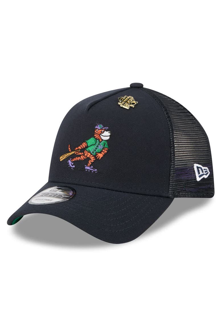 Men's New Era  Navy Detroit Tigers 2025 Big League Chew A-Frame 9FORTY Adjustable Trucker Hat, Main, color, Navy