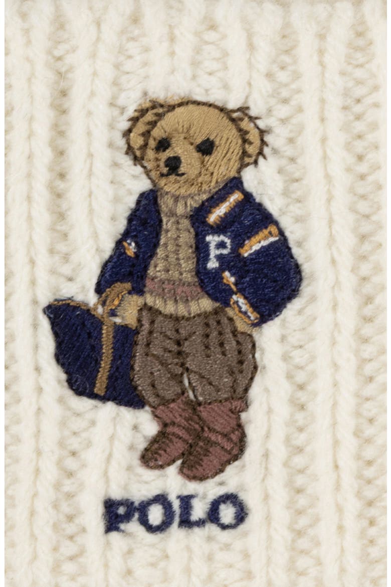 Bear Wool Blend Beanie, Alternate, color, CREAM