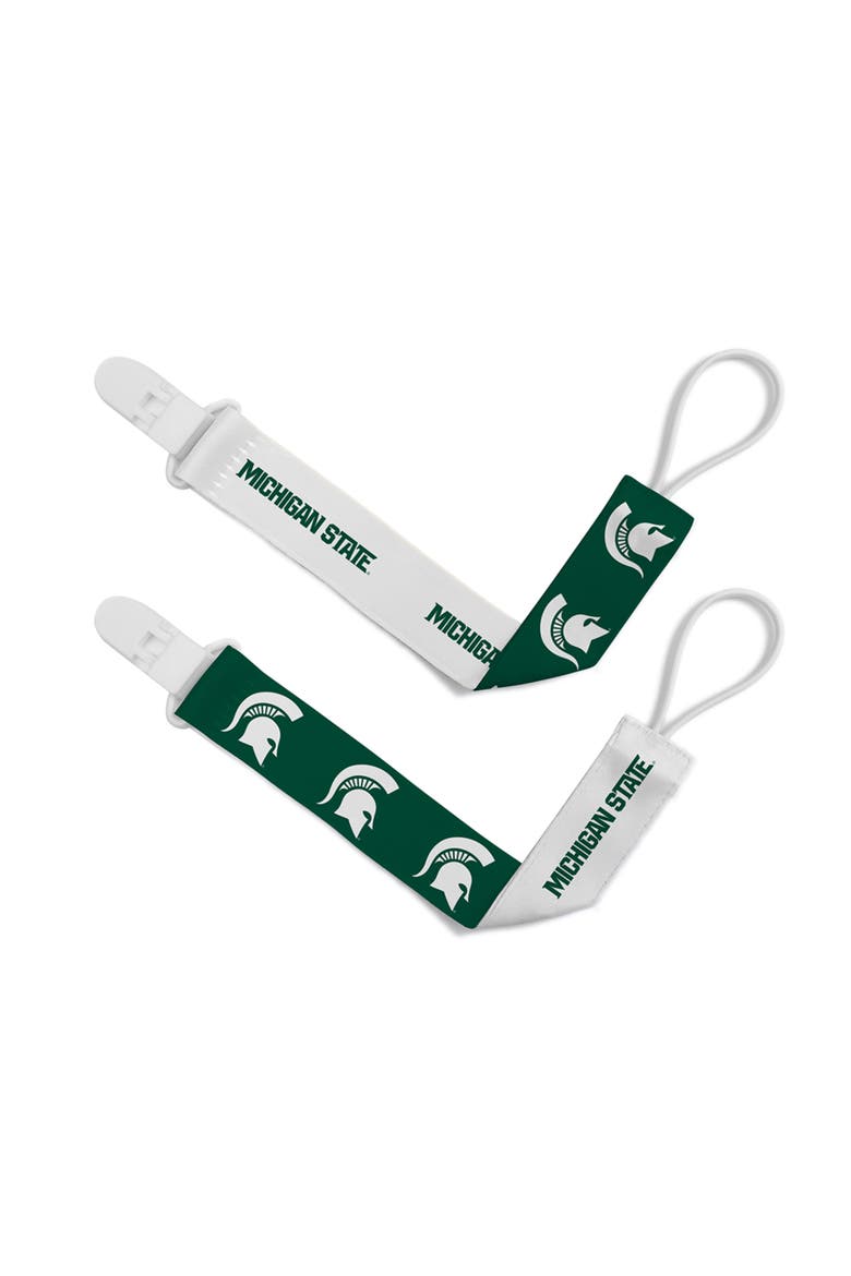 Michigan State Pacifier Clip 2-Pack, Main, color, Multicolor