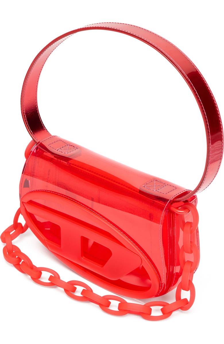 DIESEL<sup>®</sup> 1DR-Iconic Transparent TPU Shoulder Bag, Alternate, color, Red