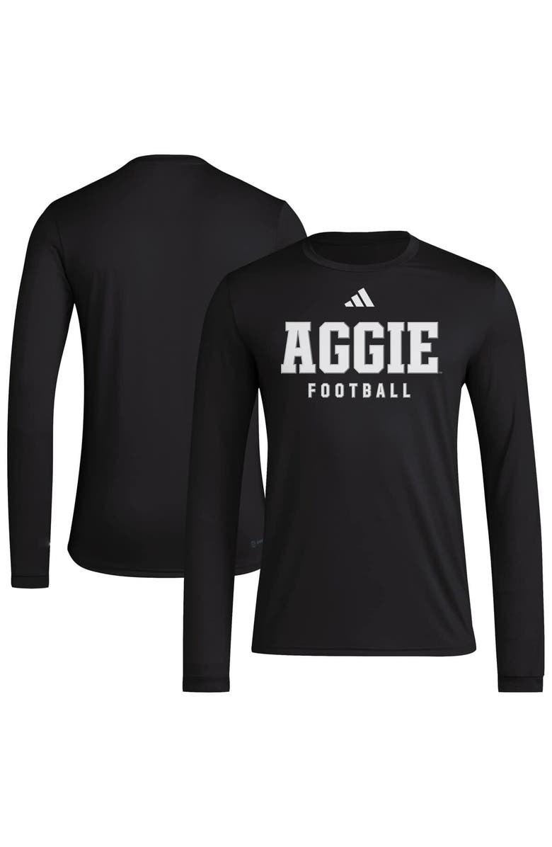 adidas Men's adidas Black Texas A&M Aggies Locker Practice Football Pre-Game Long Sleeve T-Shirt, Main, color, Black