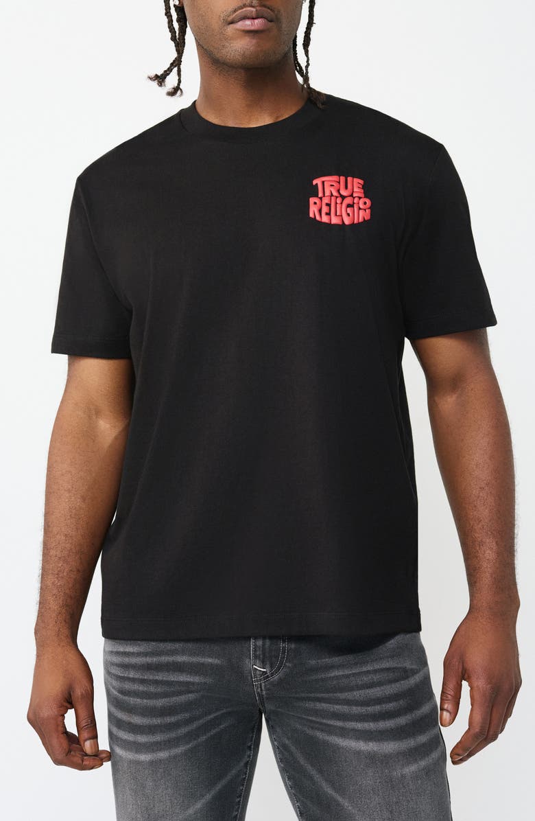 True Religion Burger Logo Tee, Main, color, 