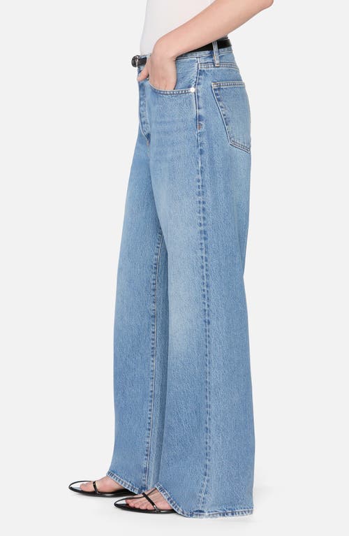 Frame The Loose High Rise Wide Leg Jeans In Rundown