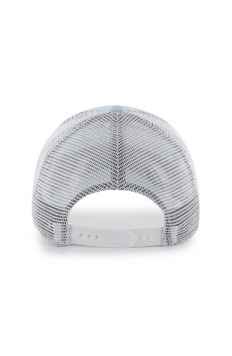 '47 Women's '47 Light Blue/White Los Angeles Rams Haze Clean Up Trucker Snapback Hat, Alternate, color, 