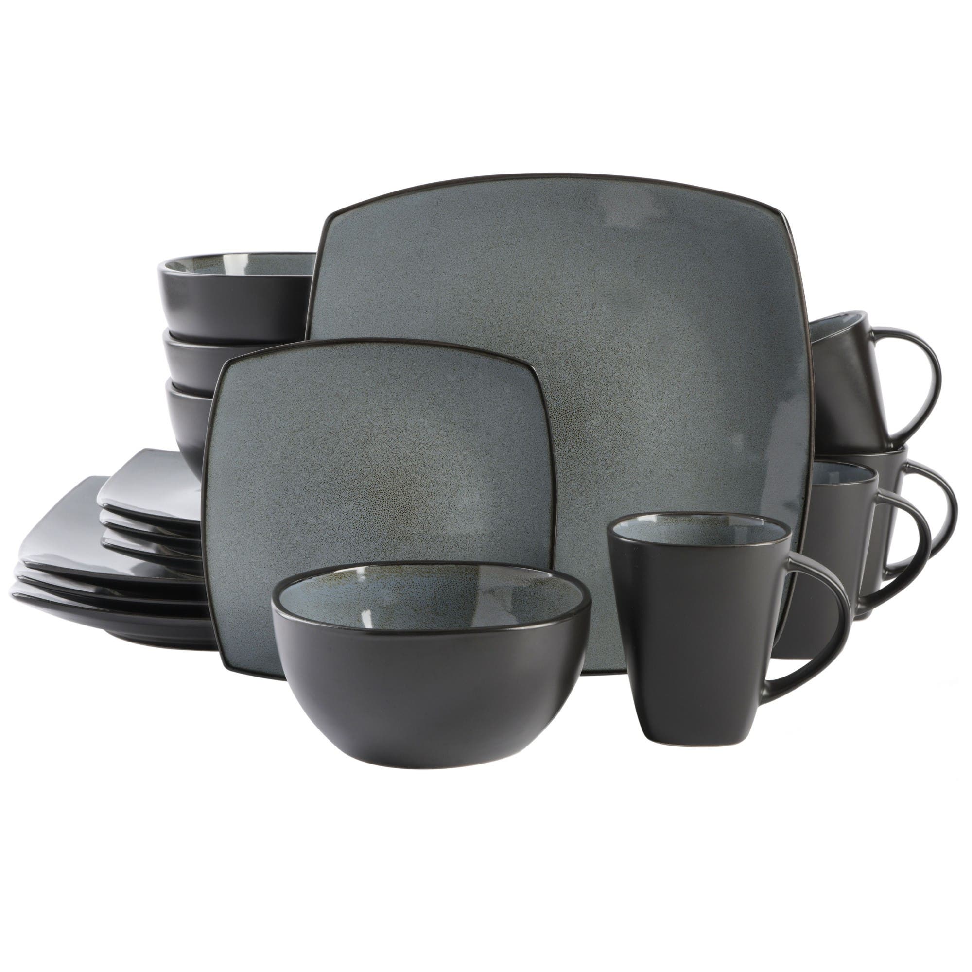 Gibson Elite Soho Lounge Square Stoneware Dinnerware Set In Multi