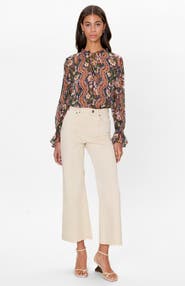 Rebecca Taylor Isha Printed Blouse