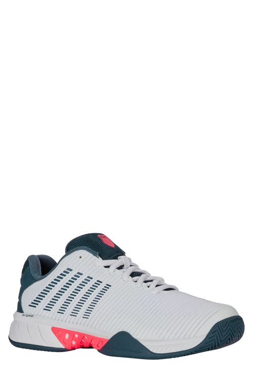 K-Swiss Hypercourt Express 2 Tennis Shoe in White/Stargazer/Neon Blaze  product