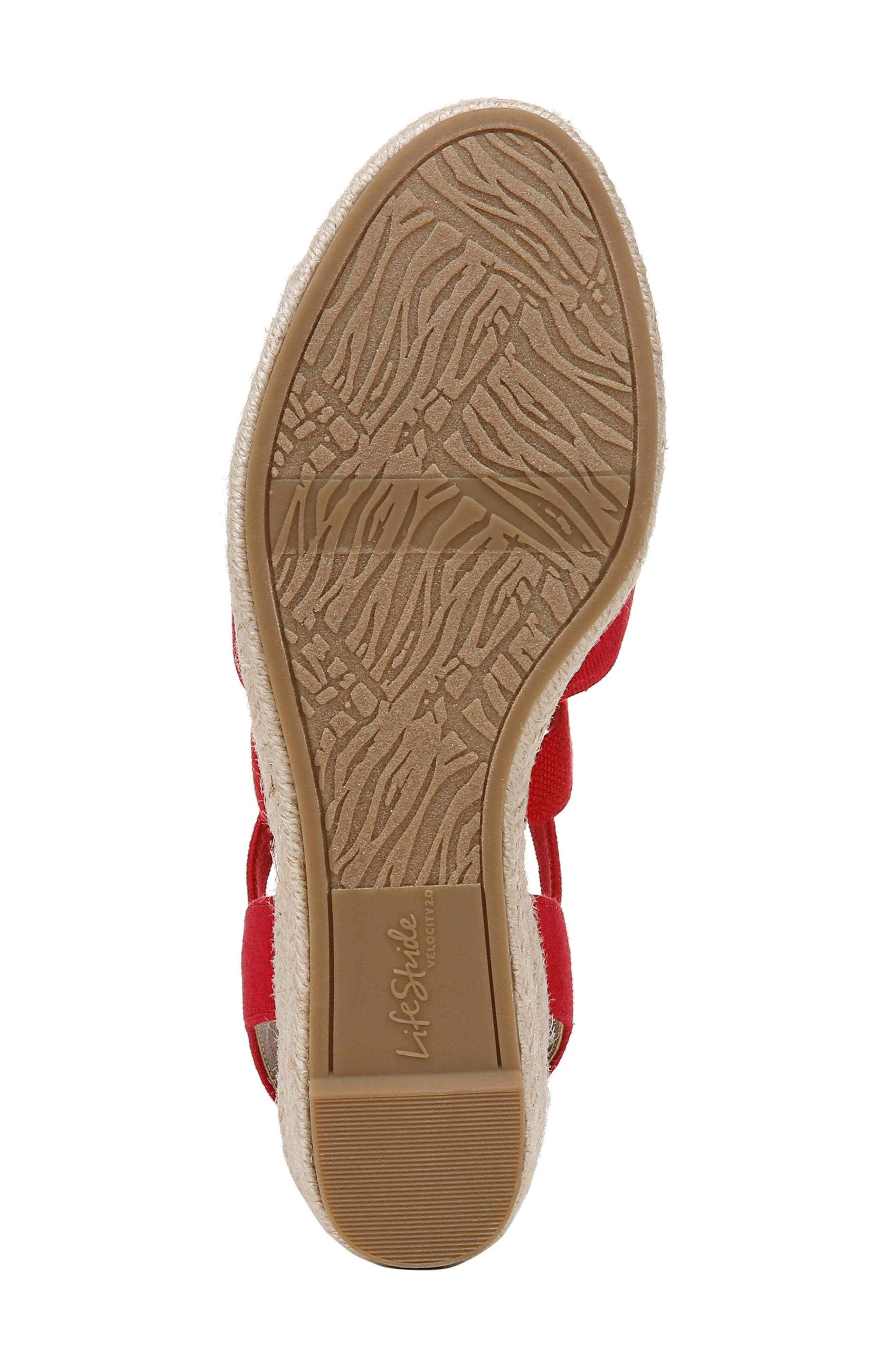 Kimball Slingback Espadrille Platform Wedge, Alternate, color, RED