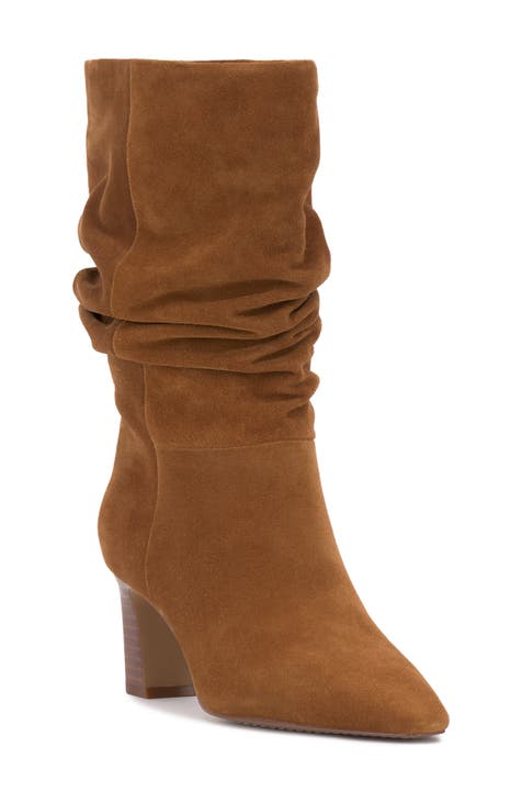 Designer mid calf boots deals