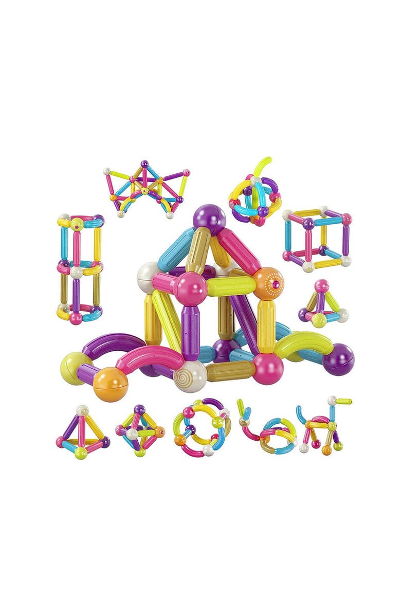 CONTIXO 68 Pcs Magnetic Building Set, Main, color, Multi Color