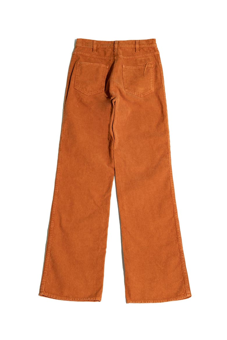 Janet Corduroy Bootcut Fit Trousers, Alternate, color, Orange