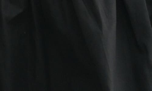 Lush Pointelle Contrast Bubble Hem Minidress In Black