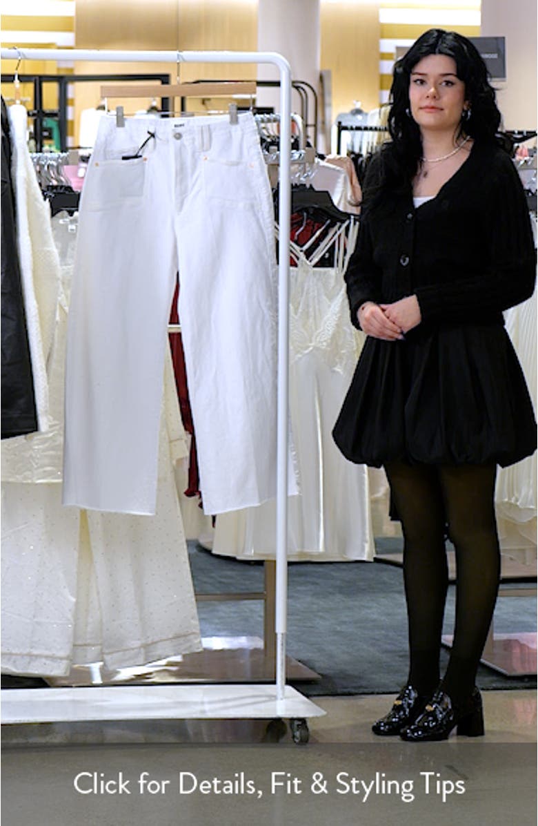 Anessa High Waist Raw Hem Crop Wide Leg Jeans, sales video thumbnail