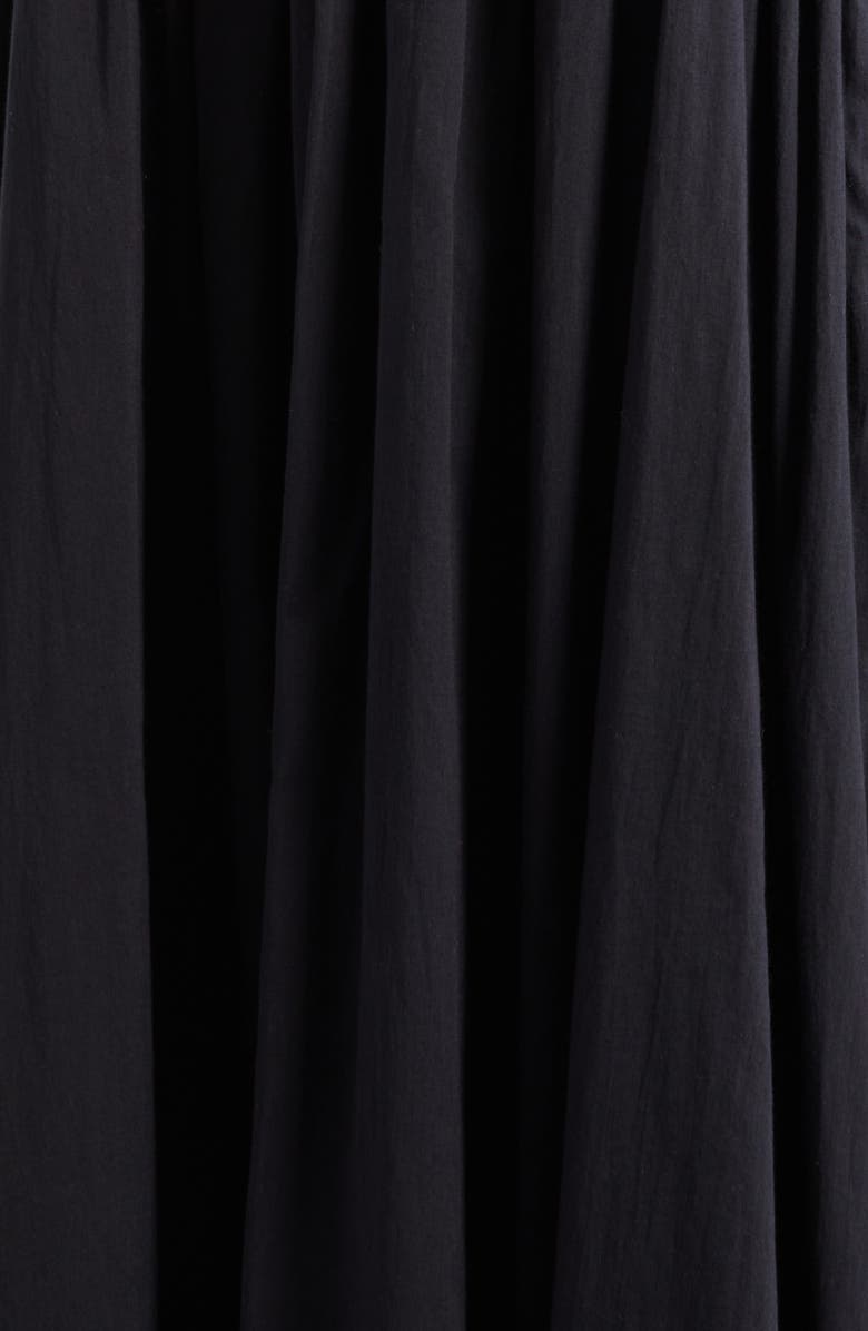 POSSE Danielle Embroidered Lace Ruffle Trim Midi Dress, Alternate, color, Black