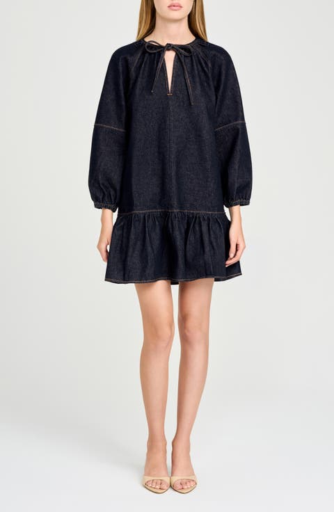 Sawyer Long Sleeve Denim Minidress