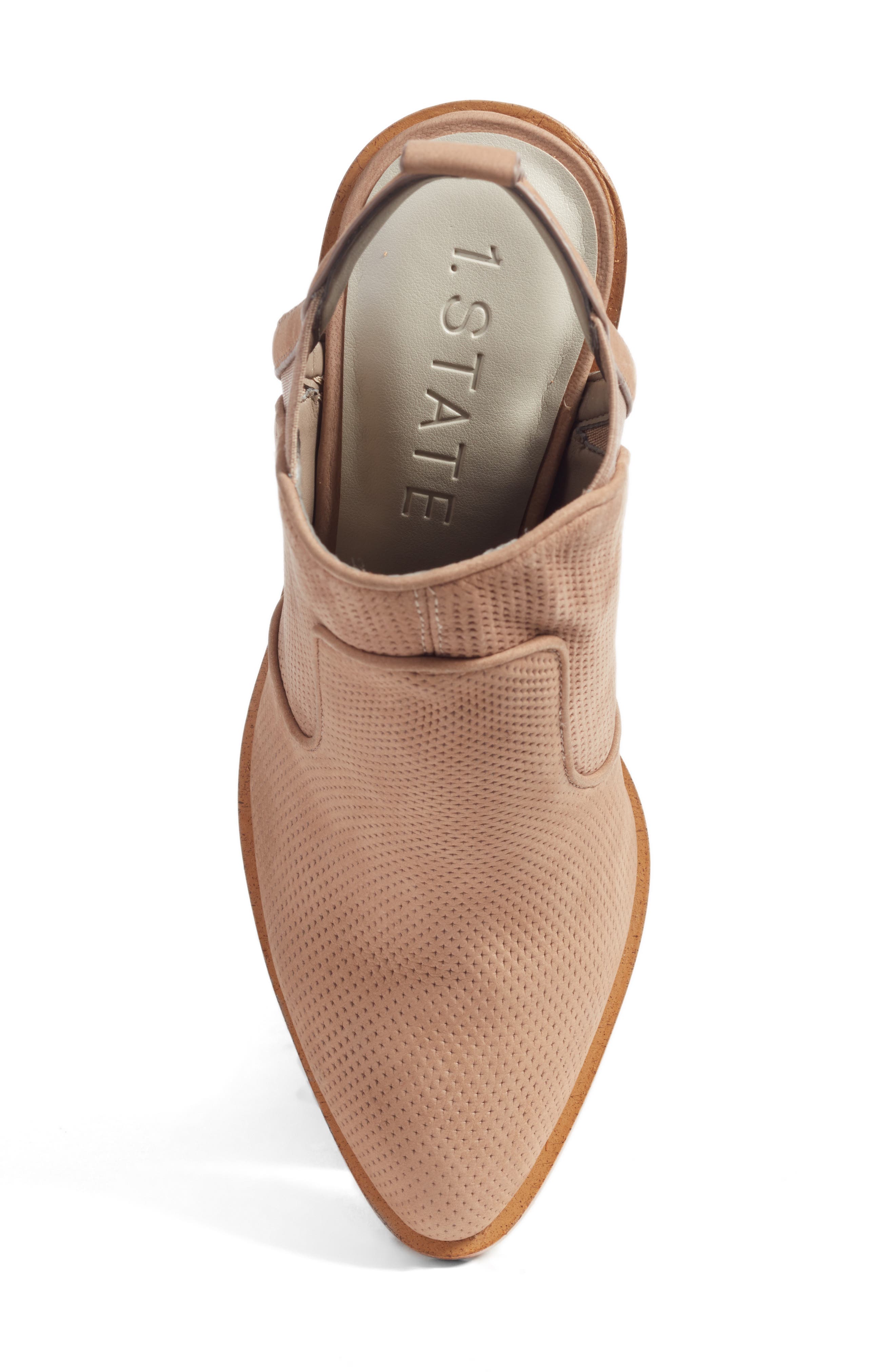 Leban Cutout Bootie, Alternate, color, STONE NUBUCK LEATHER