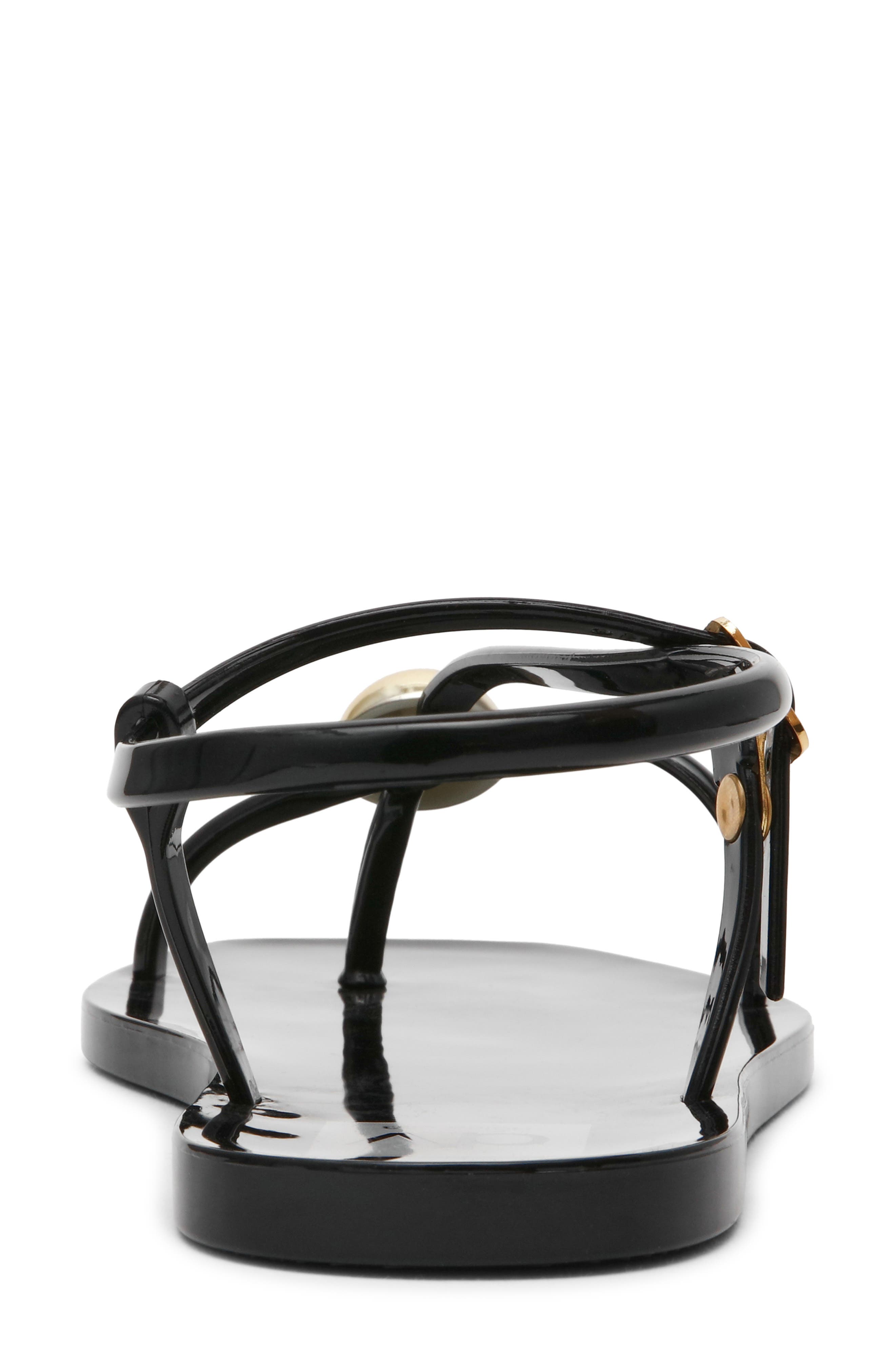 DV by Dolce Vita Jossie Flat Sandal, Alternate, color, Black Shiny