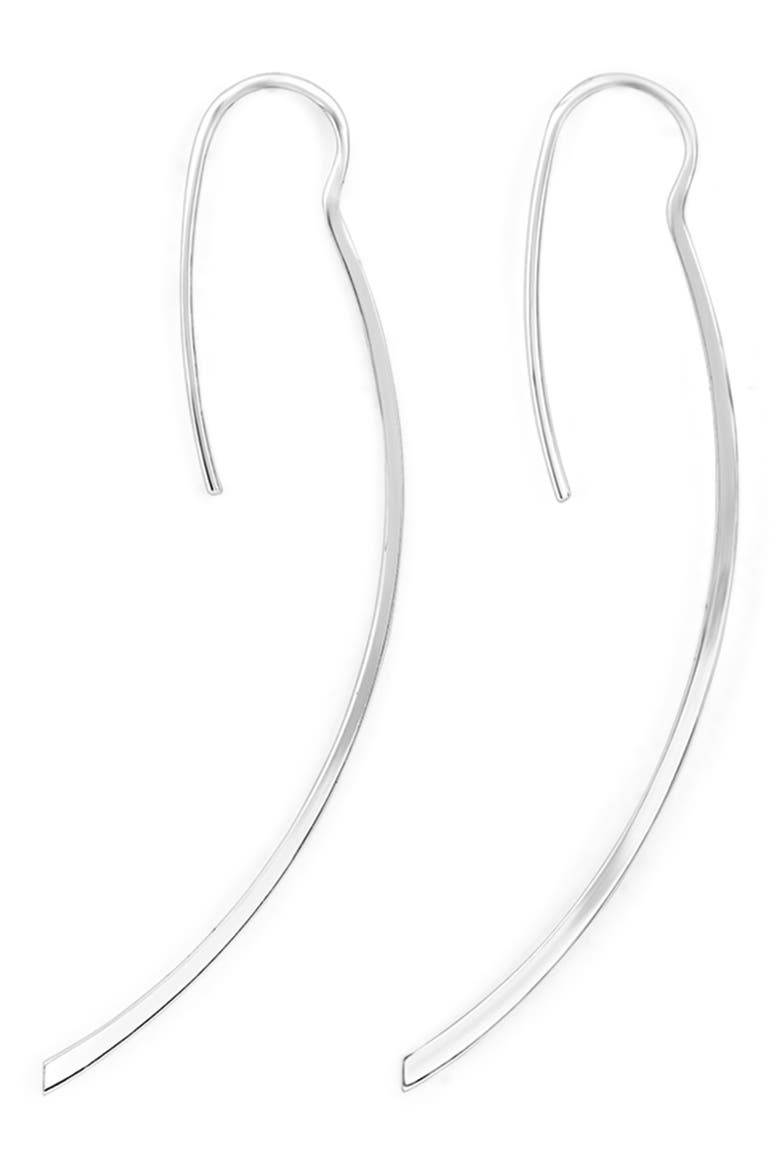Stick Drop Earrings, Main, color, SILVER