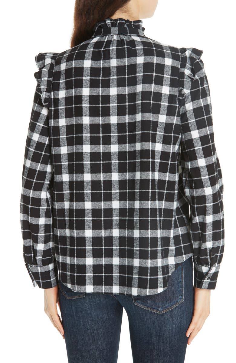 ZDNU KATE SPADE kate spade new york rustic plaid flannel shirt, Alternate, color, 