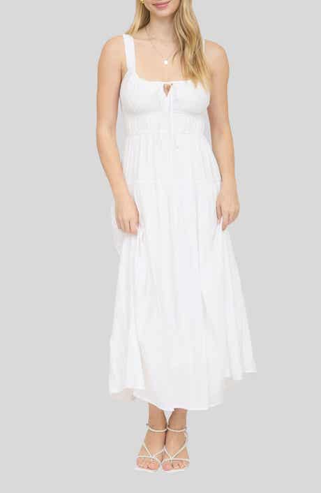 Blu Pepper Front Tie Fit & Flare Midi Dress