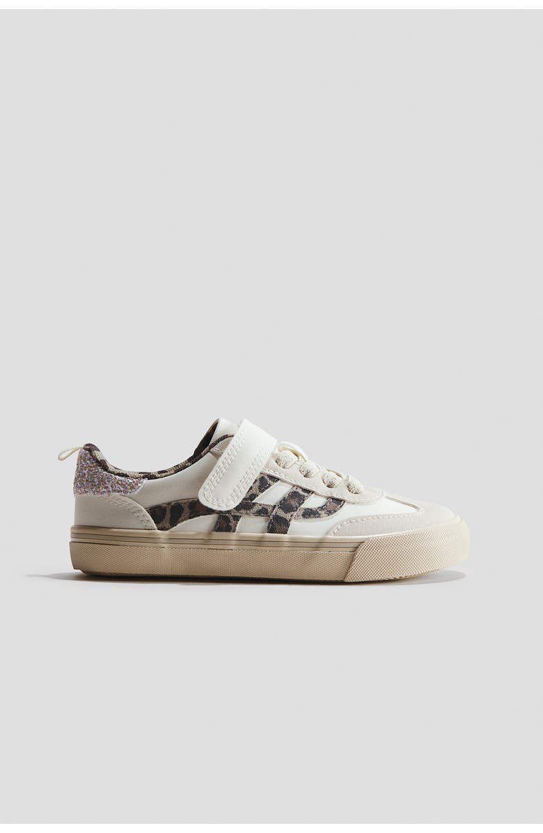 H&M Barefoot sneakers, Main, color, Cream/Leopard Print