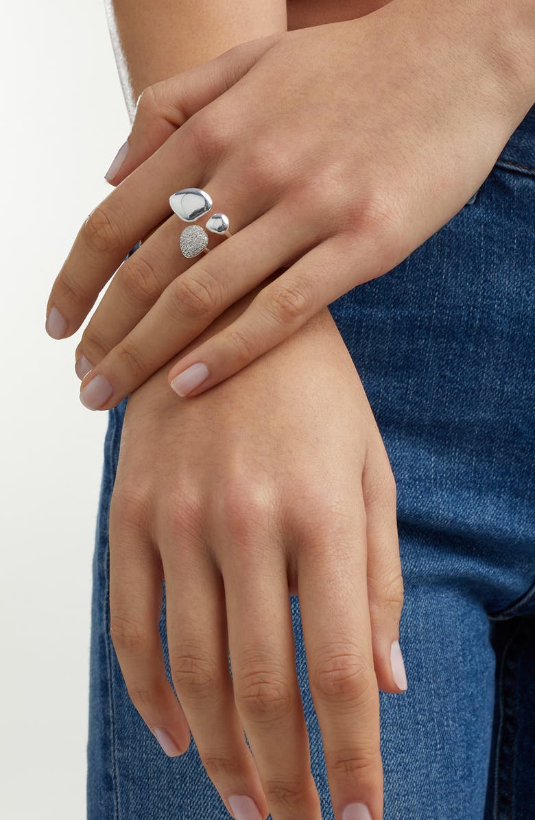 Monica Vinader Nura Pebble Cluster Diamond Ring, Alternate, color,