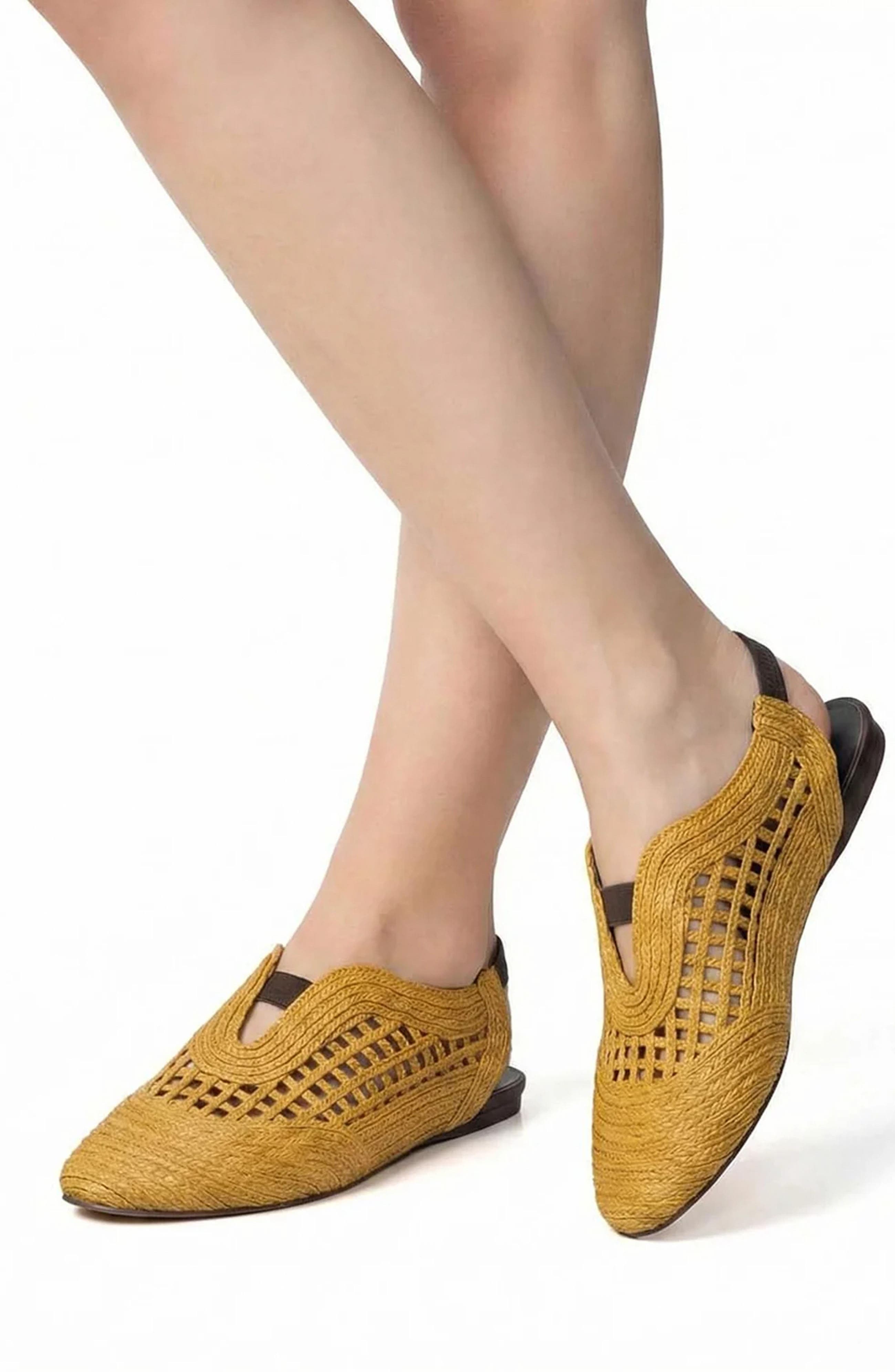 Daisy Slingback Flat, Alternate, color, MUSTARD
