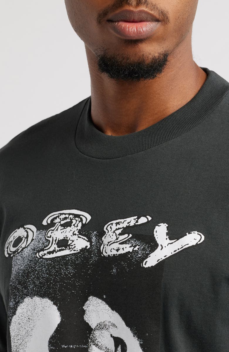 Obey Swan Graphic T-Shirt, Alternate, color, Vintage Black