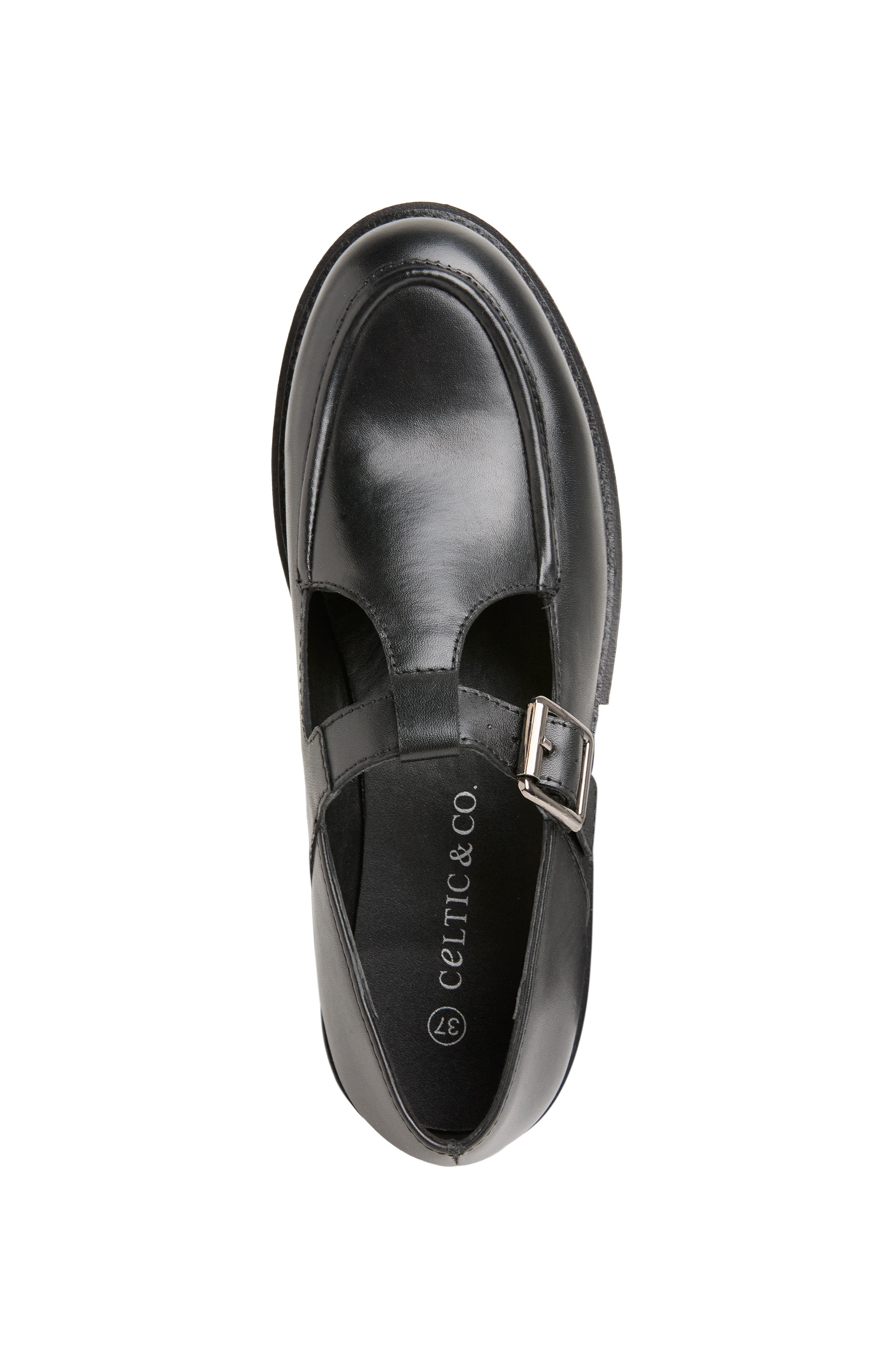 Chunky T Bar Loafer, Alternate, color, Black