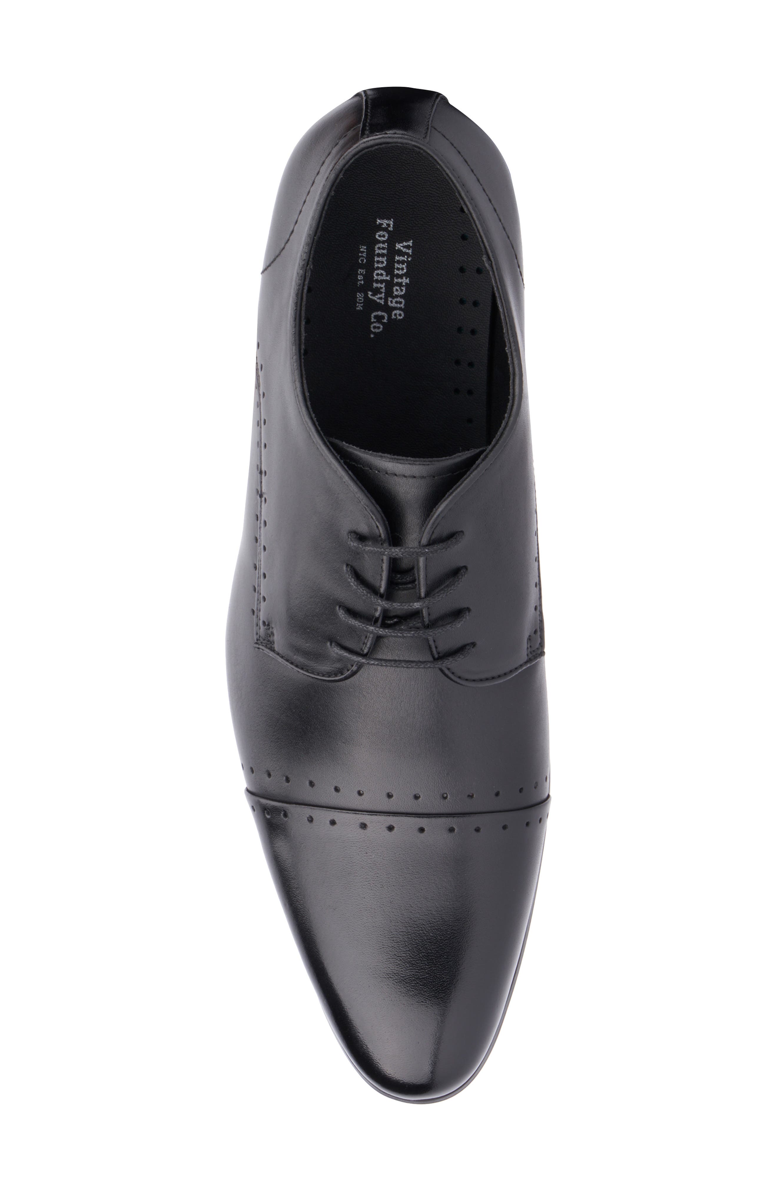 VINTAGE FOUNDRY Ferdinand Cap Toe Derby, Alternate, color, Black