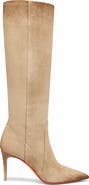 Santoni Women's Suede High-Heel Boot