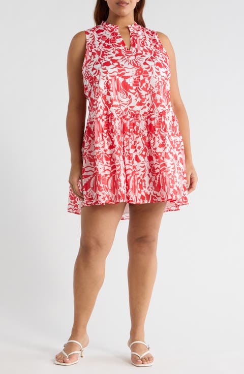 Aster Loly Cotton Trapeze Dress (Plus)