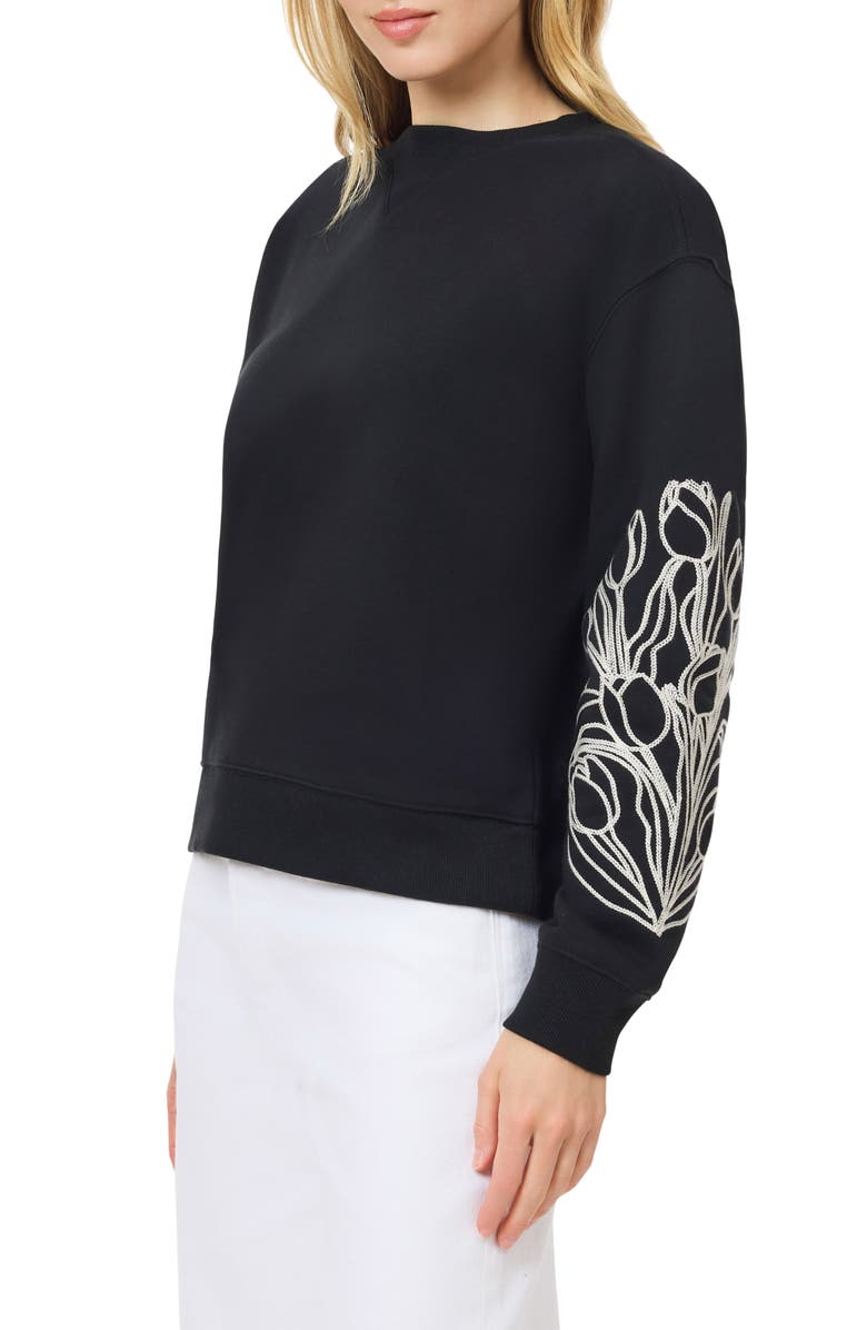 Scotch & Soda Embroidered Sweatshirt, Alternate, color, Black Night