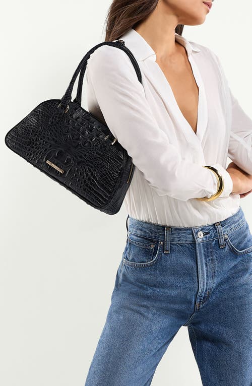 Brahmin Angie Leather Barrel Bag In Brown