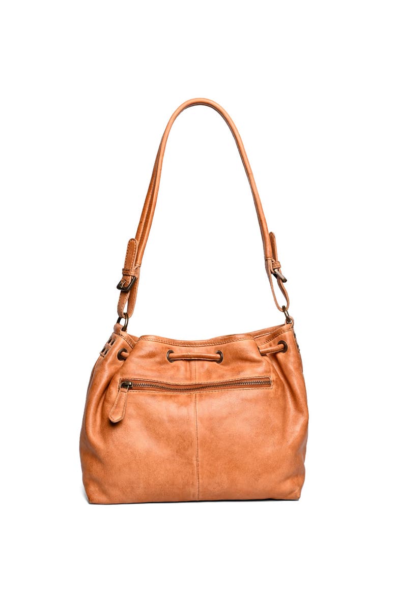 Zone Bucket Bag, Alternate, color, Cognac Napa