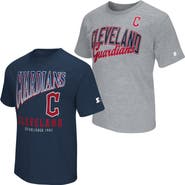 STARTER Men's Starter Navy/Heather Gray Cleveland Guardians Two-Pack T-Shirt Set