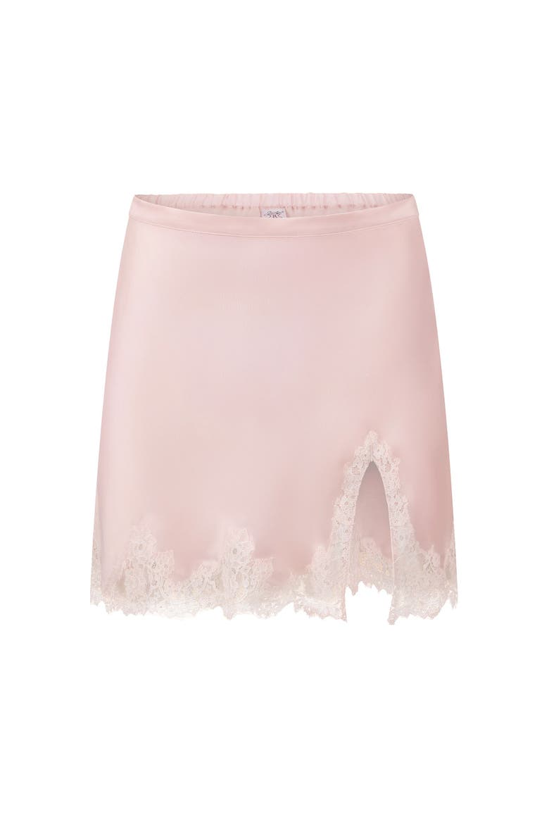 Vegan Atelier Collection Soft Silk Slip Skirt Lingerie, Alternate, color, Light pink