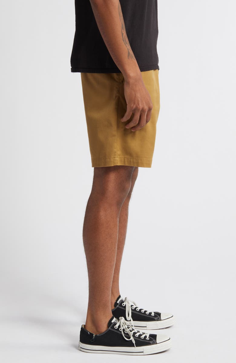 Volcom Frickin' Drawstring Waist Shorts, Alternate, color, Dark Khaki