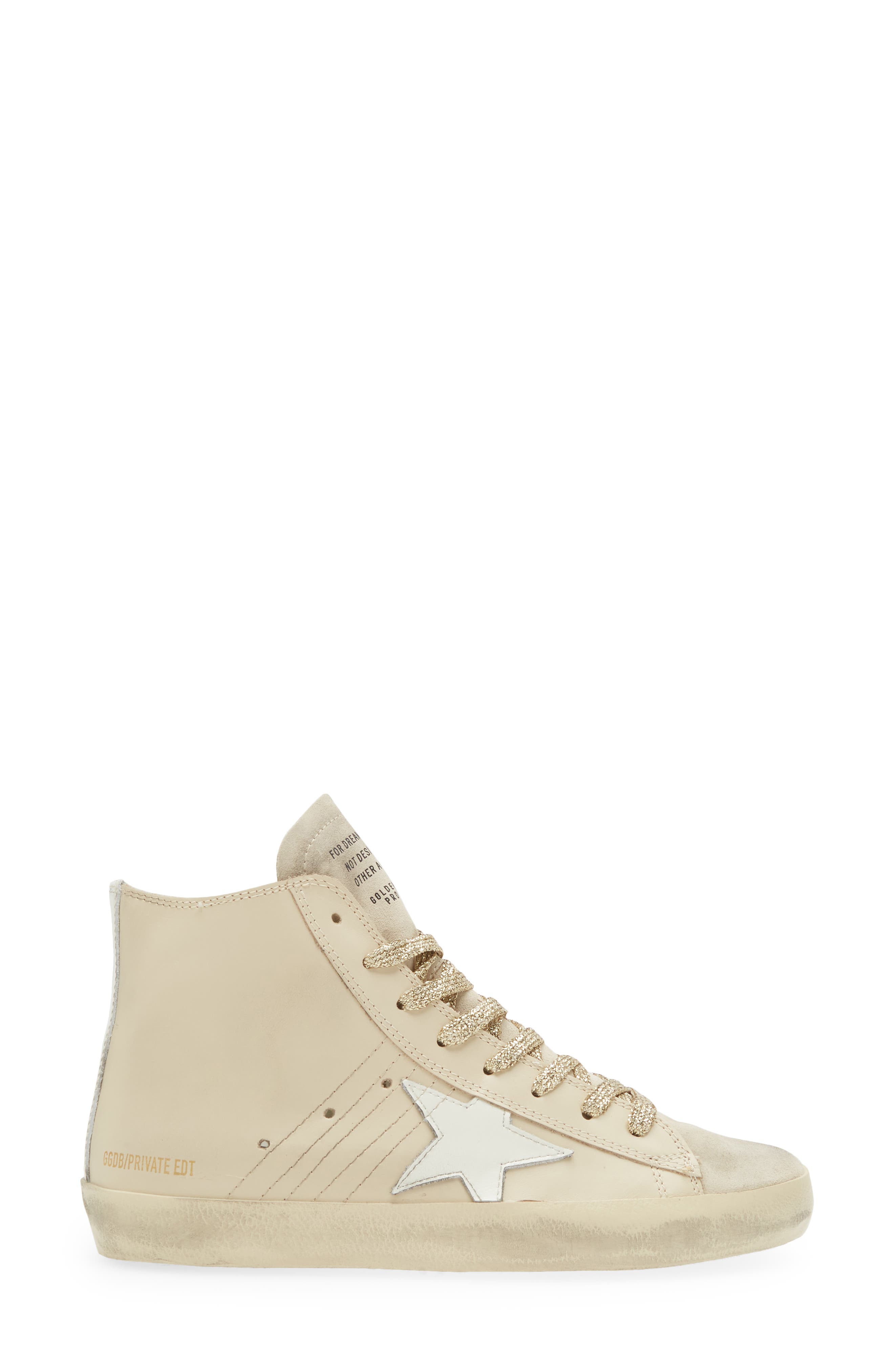 Golden Goose Francy High Top Sneaker, Alternate, color, Buttercream