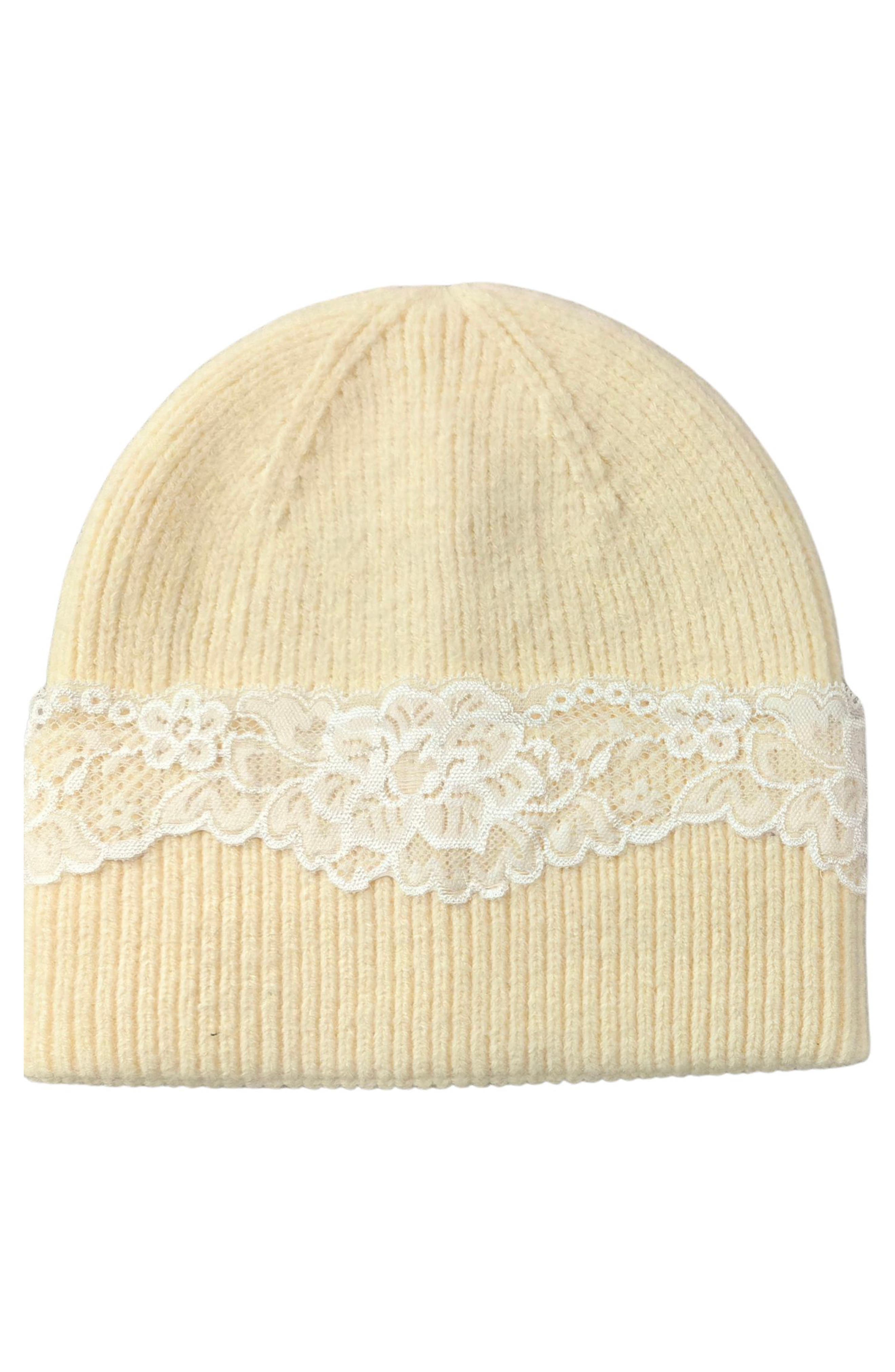 Lace Applique Beanie