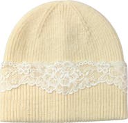 MARCUS ADLER Lace Applique Beanie