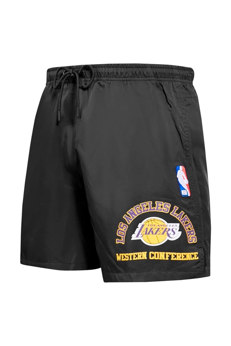 Men's Pro Standard Black Los Angeles Lakers Area Code Shorts, Alternate, color, Black