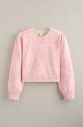 Treasure & Bond Kids' Puff Sleeve Intarsia Knit Sweater
