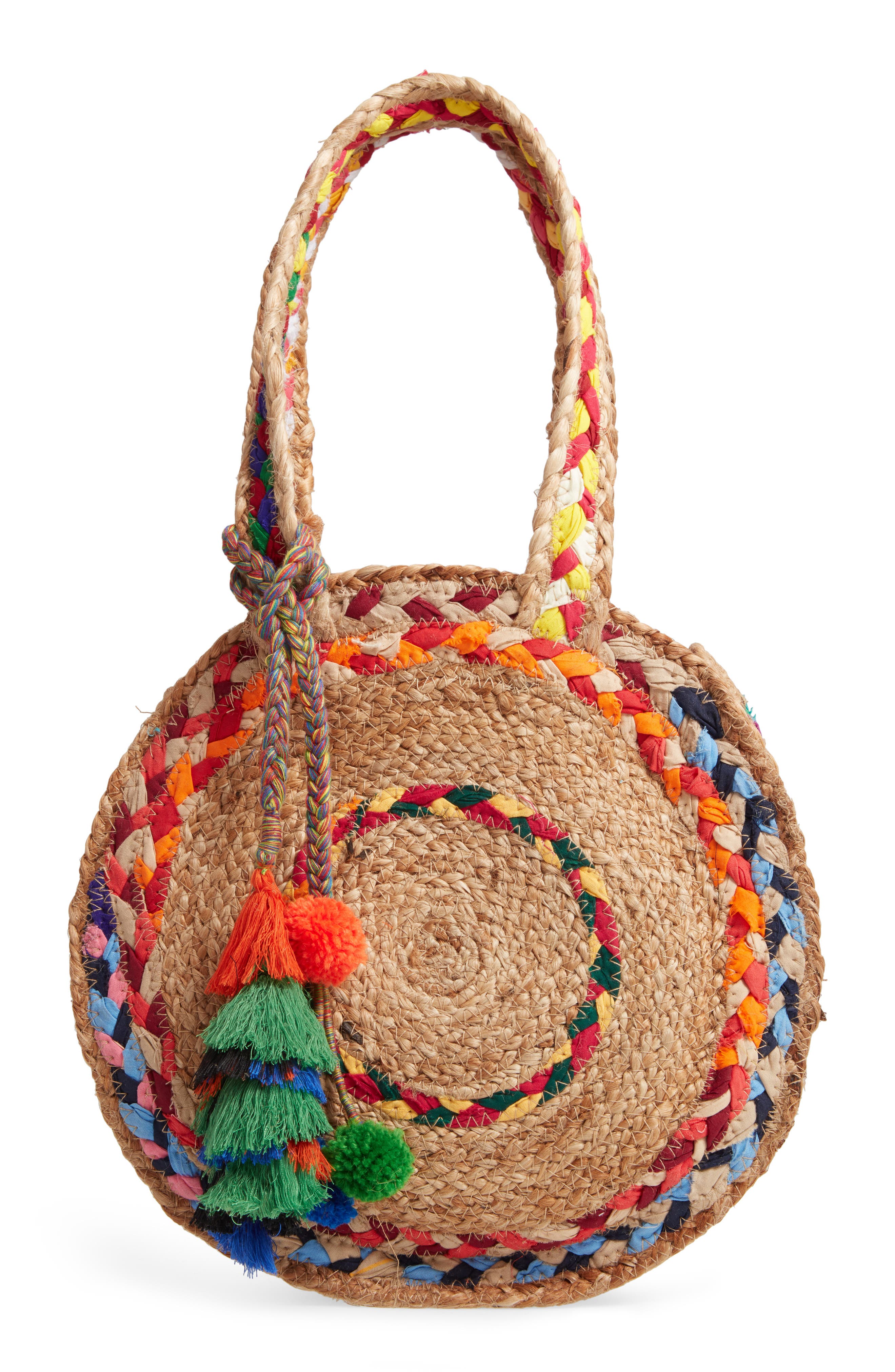 Steve Madden Balzie Woven Circle Tote, Main, color, 